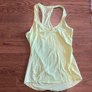 Athleta neon green striped tank, size XXS